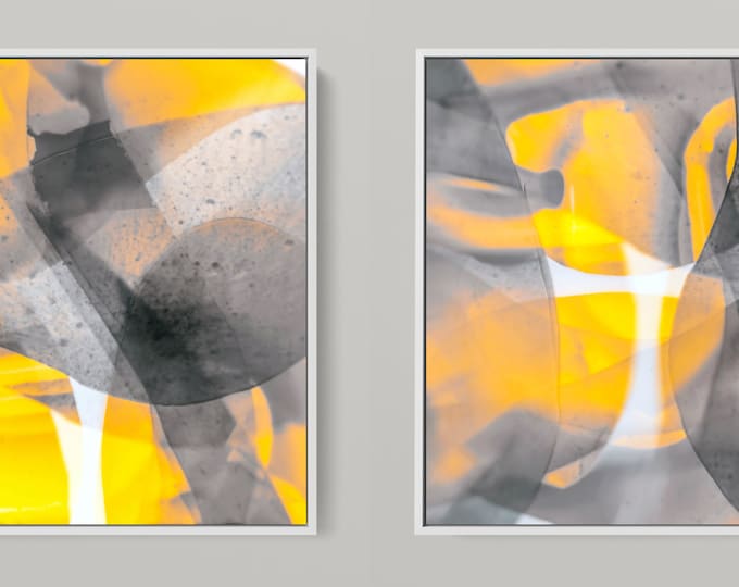 Meta Color XVI - photo art by Sven Pfrommer - 150 x 75 cm framed diptych
