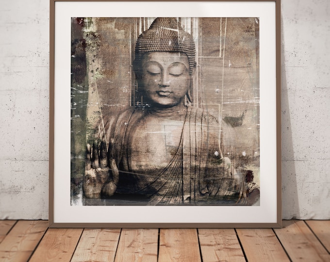 Buddha III by Sven Pfrommer - Artwork is ready to hang with a solid wooden frame