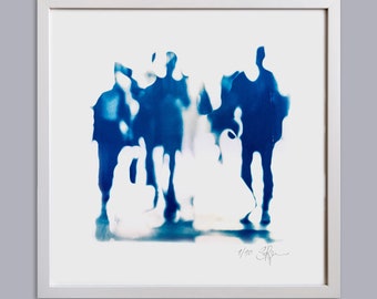 HUMAN BLUE II handmade Cyanotype Print on finest Paper