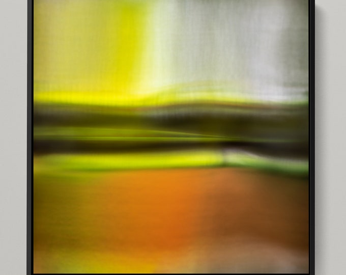 FLUID HORIZON IV - Seascape photoart by Sven Pfrommer - 100x100cm framed artwork is ready to hang