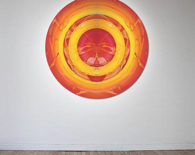 COLOR SPHERE III (Ø 100 cm) by Sven Pfrommer - Round artwork is ready to hang