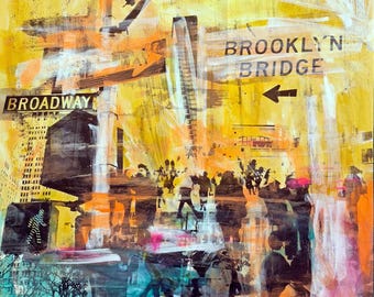 NEW YORK DOWNTOWN X - Mixed Media Art by Sven Pfrommer