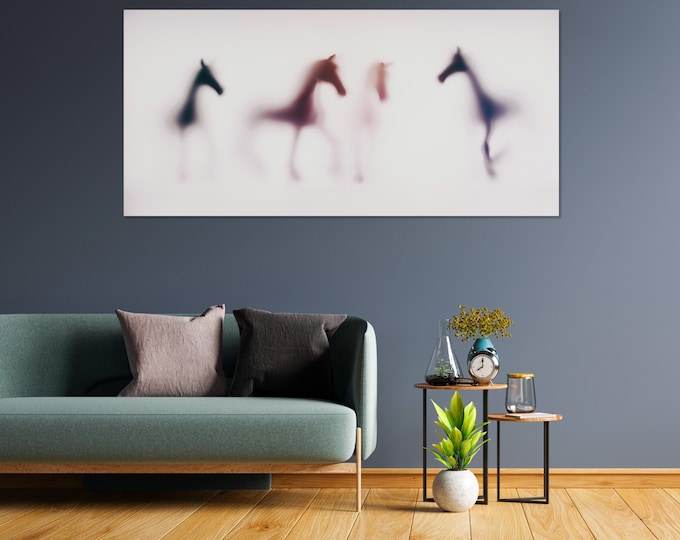 WILD LENS - Horses IX by Sven Pfrommer - 140x70cm Artwork is ready to hang