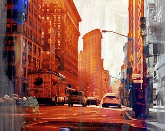 NY DOWNTOWN XV by Sven Pfrommer - 120x90cm Artwork is ready to hang: