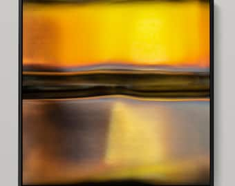 FLUID HORIZON XIV - Seascape photoart by Sven Pfrommer - 100x100cm framed artwork is ready to hang