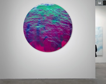 LA MER Circular Art: Ready to Hang Acrylic Print (Ø 100 cm)