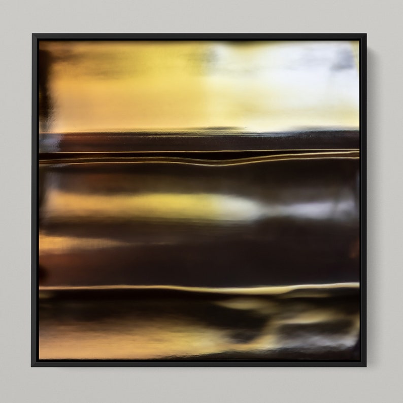 FLUID HORIZON XLII Seascape photoart by Sven Pfrommer 100x100cm framed artwork is ready to hang image 1