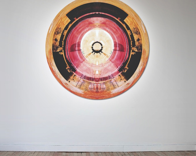 HUMAN SPHERE XIX (Ø 100 cm) by Sven Pfrommer - Round artwork is ready to hang