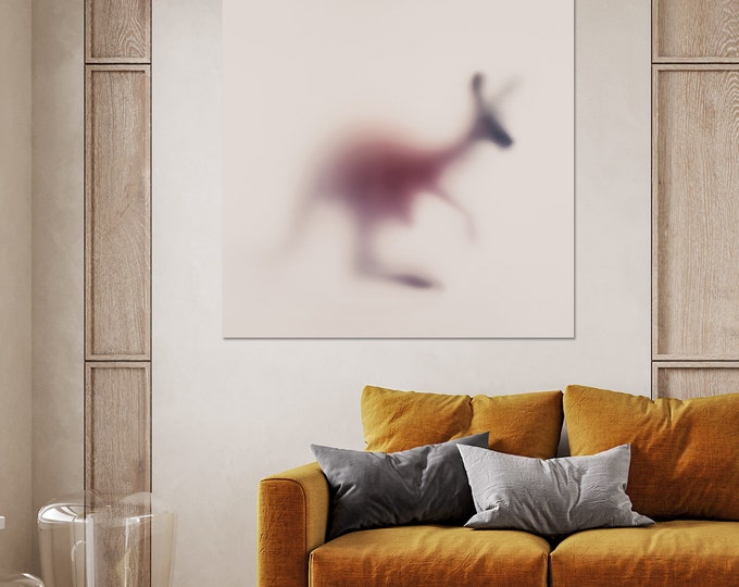 WILD LENS - KANGAROO by Sven Pfrommer - 100x100cm Artwork is ready to hang