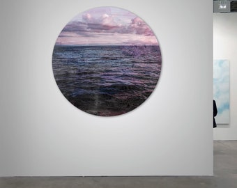 LA MER – Circular IX (Ø 100 cm) by Sven Pfrommer - Round artwork is ready to hang