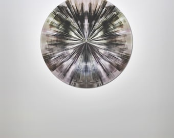 DUBAI FRAGMENTS VII (Ø 100 cm) by Sven Pfrommer - Round artwork is ready to hang