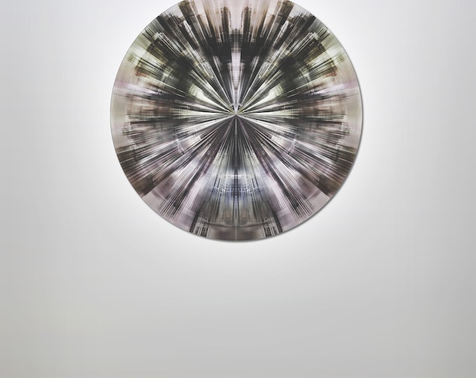 DUBAI FRAGMENTS VII (Ø 100 cm) by Sven Pfrommer - Round artwork is ready to hang