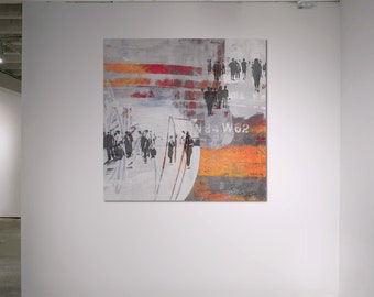 HUMAN CROWD XII - by Sven Pfrommer - Artwork on Canvas is ready to hang