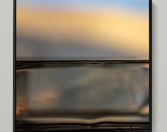 Fluid Horizon Seascape Photo Art: Framed Limited Edition (100x100cm)