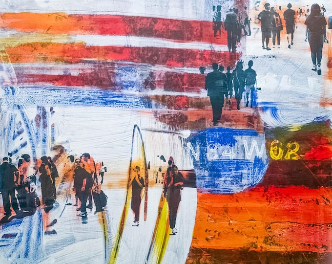 HUMAN CROWD XII - Mixed Media Art by Sven Pfrommer