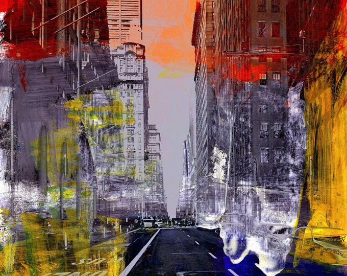 NEW YORK Color XVI by Sven Pfrommer - 130x100cm Artwork is ready to hang.