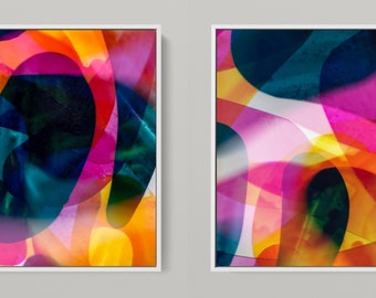 Meta Color VIII - photo art by Sven Pfrommer - 150 x 75 cm framed diptych