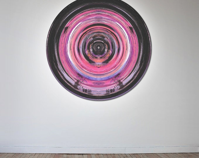 COLOR SPHERE I (Ø 100 cm) by Sven Pfrommer - Round artwork is ready to hang