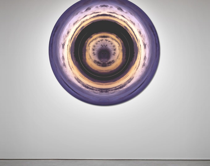 SPHERE I (Ø 100 cm) by Sven Pfrommer - Round artwork is ready to hang