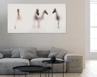 WILD LENS - Horses I by Sven Pfrommer - 140x70cm Artwork is ready to hang