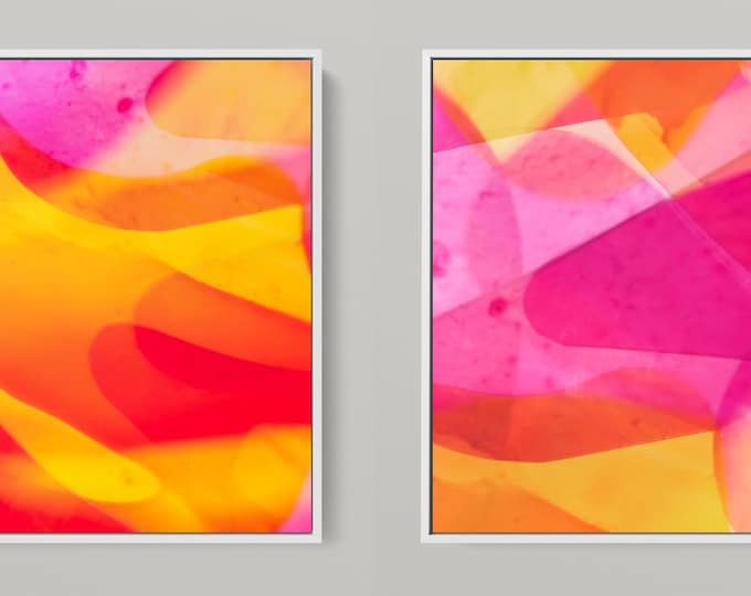 Meta Color VI - photo art by Sven Pfrommer - 150 x 75 cm framed diptych