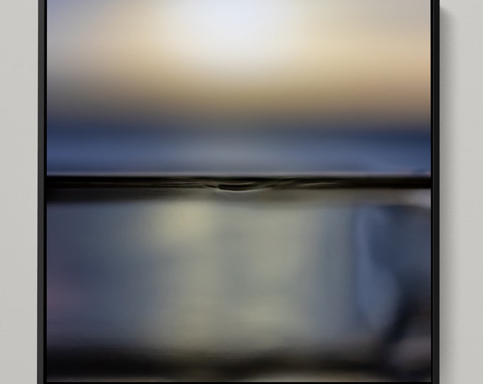 FLUID HORIZON IL - Seascape photoart by Sven Pfrommer - 100x100cm framed artwork is ready to hang