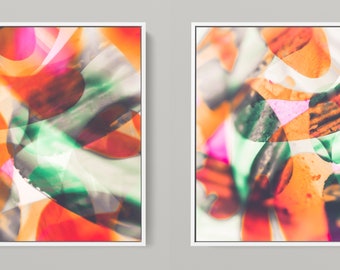 Meta Color I - photo art by Sven Pfrommer - 150 x 75 cm framed diptych