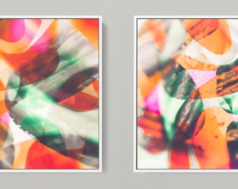 Meta Color I - photo art by Sven Pfrommer - 150 x 75 cm framed diptych