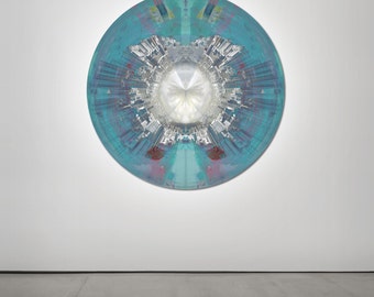 HK EYE I (Ø 100 cm) by Sven Pfrommer - Round artwork is ready to hang