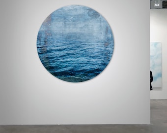 Circular Seascape Art: La Mer Fine Art Photography Print (Ø 100 cm)