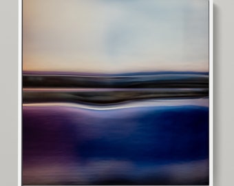 FLUID HORIZON XI - Seascape photoart by Sven Pfrommer - 100x100cm framed artwork is ready to hang