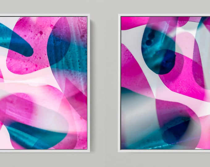 Meta Color X - photo art by Sven Pfrommer - 150 x 75 cm framed diptych