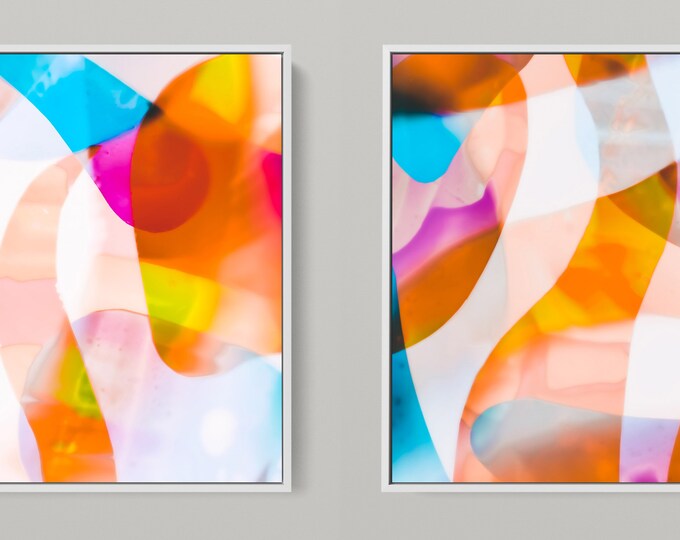 Meta Color XIX - photo art by Sven Pfrommer - 150 x 75 cm framed diptych