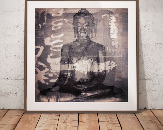 Buddha IX by Sven Pfrommer - Artwork is ready to hang with a solid wooden frame