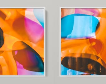 Meta Color XVIII - photo art by Sven Pfrommer - 150 x 75 cm framed diptych