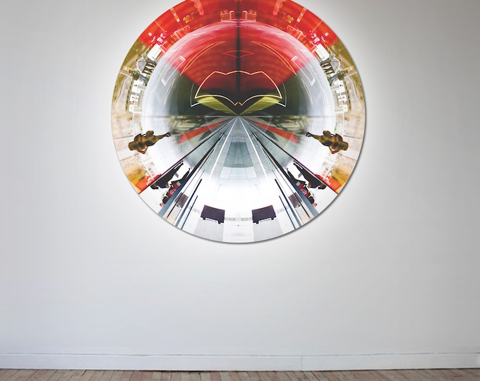 CIRCULAR HK I (Ø 100 cm) by Sven Pfrommer - Round artwork is ready to hang
