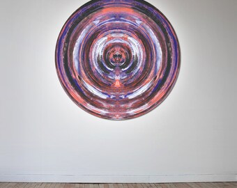 Frammento VI (Ø 100 cm) by Sven Pfrommer - Round artwork is ready to hang