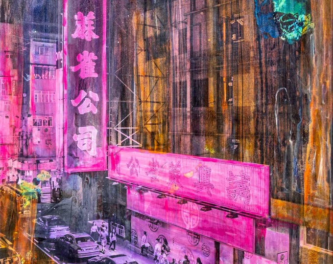 HONG KONG Streets V - Mixed Media Art by Sven Pfrommer