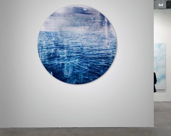 LA MER – Circular IV (Ø 100 cm) by Sven Pfrommer - Round artwork is ready to hang