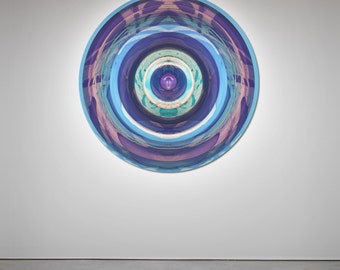 COLOR SPHERE IV (Ø 100 cm) by Sven Pfrommer - Round artwork is ready to hang