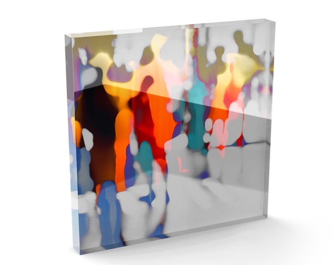 SAIGON BLUR I Acrylic Prism Art Object