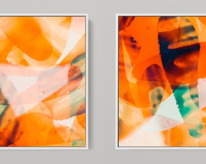Meta Color III - photo art by Sven Pfrommer - 150 x 75 cm framed diptych