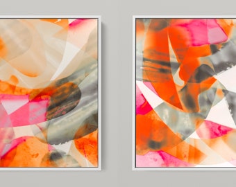 Meta Color II - photo art by Sven Pfrommer - 150 x 75 cm framed diptych