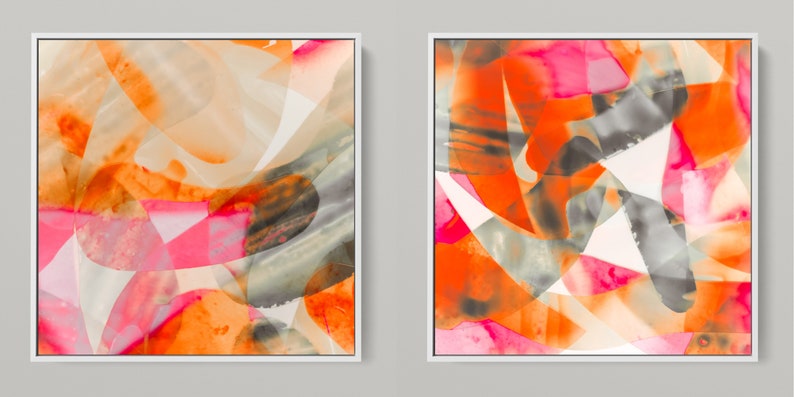 Meta Color II photo art by Sven Pfrommer 150 x 75 cm framed diptych image 1