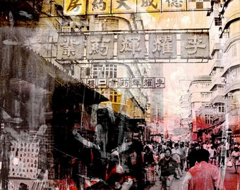 HONG KONG Streets X by Sven Pfrommer - Framed artwork is ready to hang