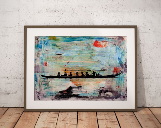 Waterworld VI by Sven Pfrommer - Artwork is ready to hang with a solid wooden frame