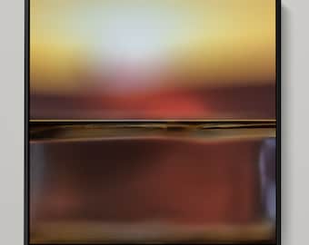 Framed Seascape Photo Art: Fluid Horizon Series, 100x100cm