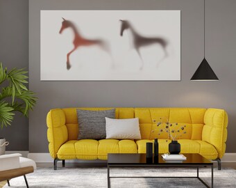 WILD LENS - Horses XIV de Sven Pfrommer - 140x70cm Artwork est prêt à accrocher