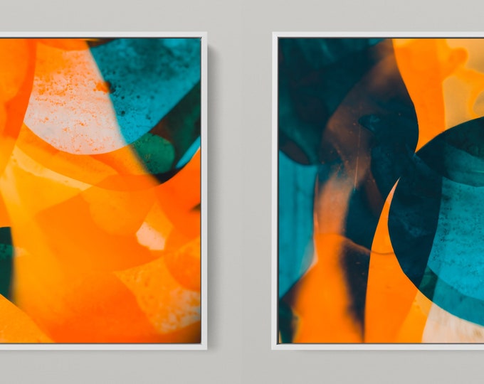 Meta Color XIV - photo art by Sven Pfrommer - 150 x 75 cm framed diptych
