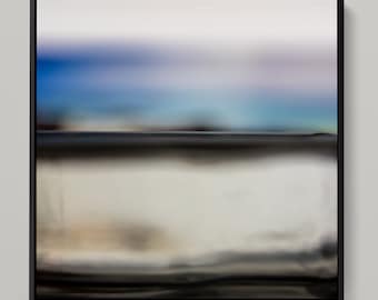 FLUID HORIZON XVIII - Seascape photoart by Sven Pfrommer - 100x100cm framed artwork is ready to hang